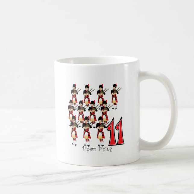 Mug Tuyauterie de 11 joueurs de pipeau (Droite)