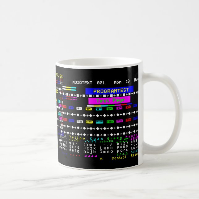 Mug Tv Nostalgia 1980s Teletext Test Page (Droite)