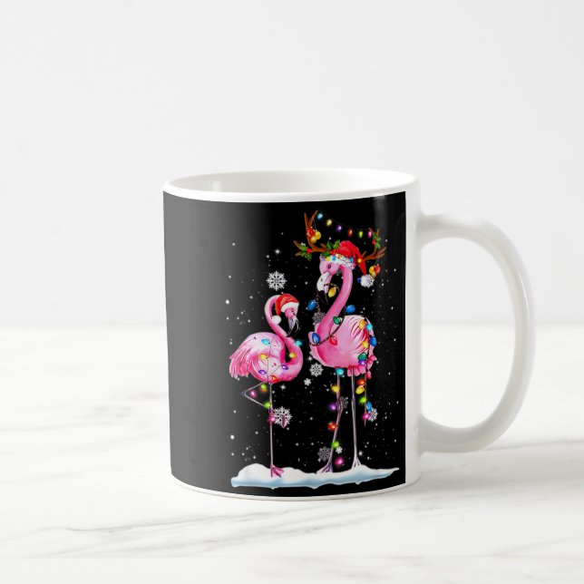 Mug Two Flamingo With Santa Hat And Lights Merry Chris (Droite)