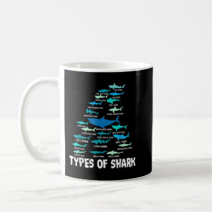 Mug Types de requin Megalodon Grande infirmière blanch