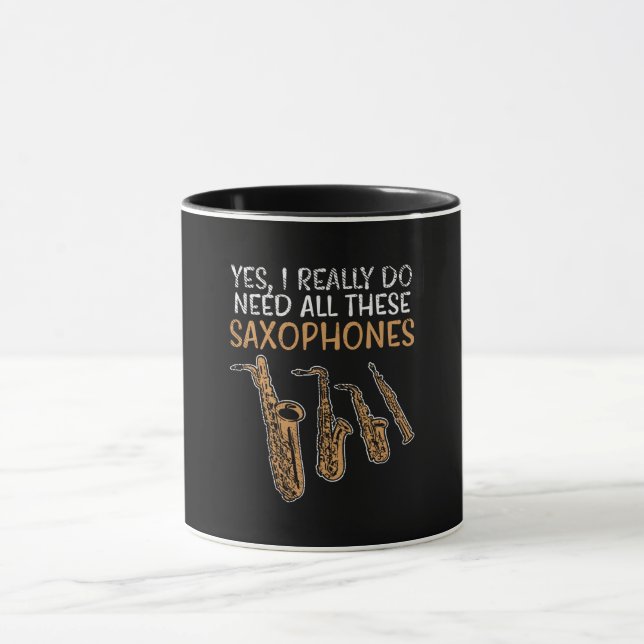Mug Types de saxophone (Centre)