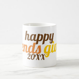 Mug Typographie audacieuse Friendsgiving couleur autom