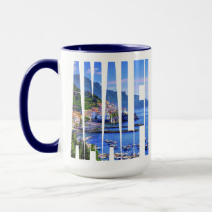Mug Typographie colorée de photo d'Amalfi Italie