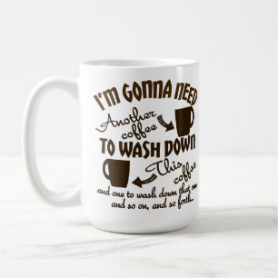 Mug Typographie comique de caféine d'allégeance de