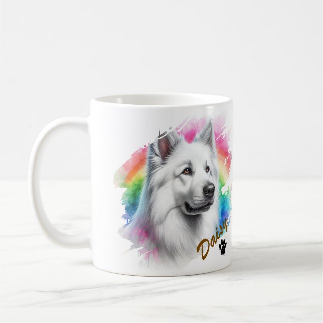 Mug Typographie cool Nom Animaux de compagnie simple m (Gauche)