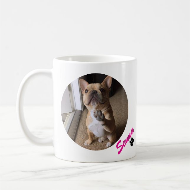 Mug Typographie Cool simple et moderne Nom (Gauche)