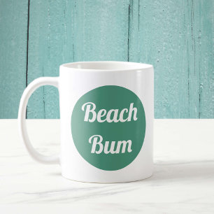 Mug Typographie de clochettes Turquoise et blanc cool