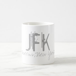 Mug Typographie de l'aéroport JFK New York