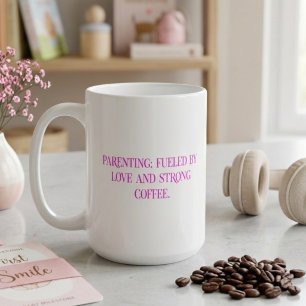 Mug Typographie de l'amour du café parental