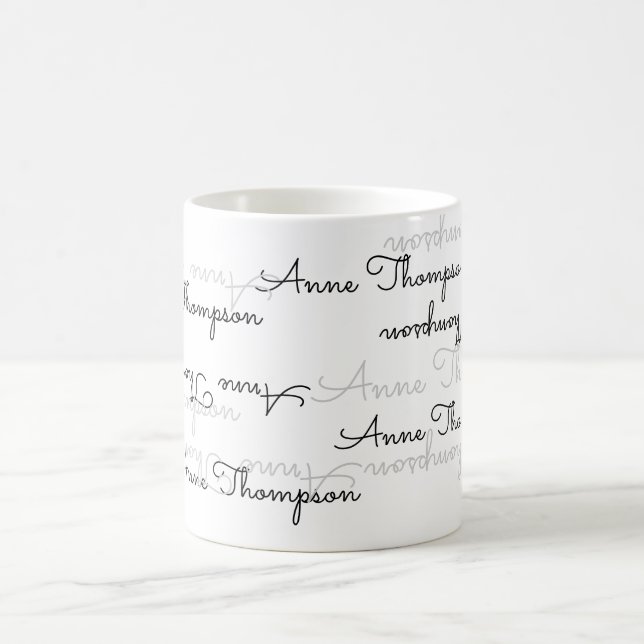 Mug typographie de nom élégante (Centre)