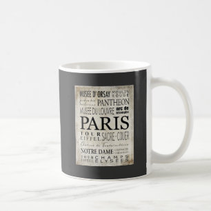 Mug Typographie de Paris - style de souterrain