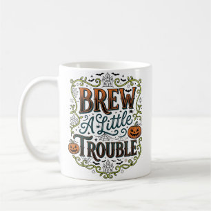 Mug Typographie de sorcière d'Halloween Brasse Un Peu 