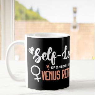 Mug Typographie de Venus Rétrograde Monogramme Noir