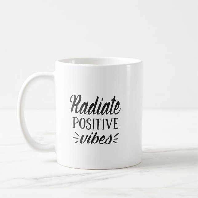 Mug Typographie des vibrations positives (Gauche)