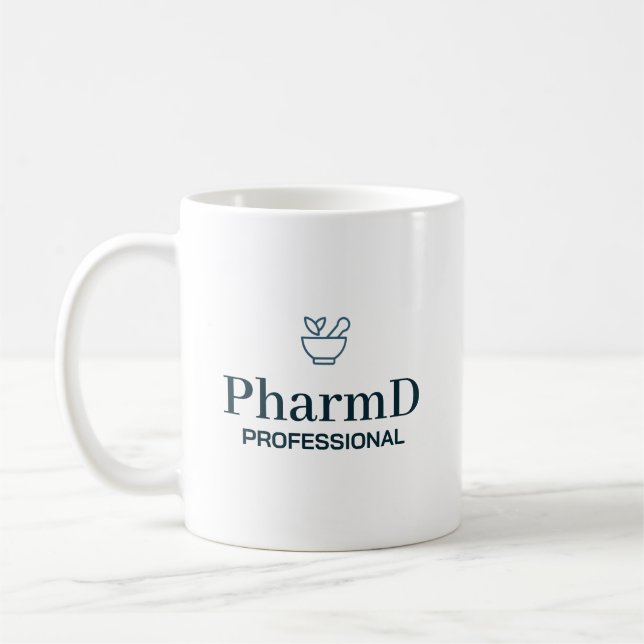 Mug Typographie d'identité professionnelle PharmD (Gauche)