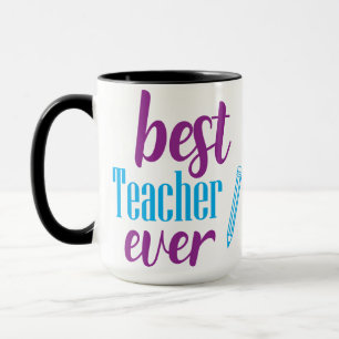 Mug Typographie du meilleur enseignant