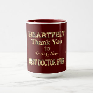 Mug Typographie du meilleur Merci de coeur