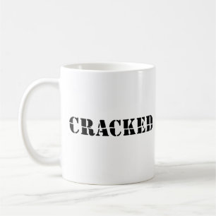 Mug Typographie expressive craquée Fun Noir et Blanc