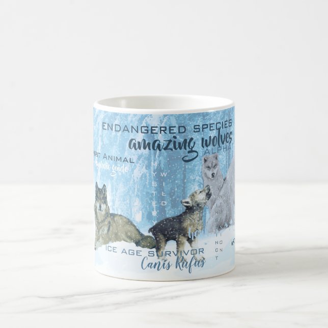 Mug Typographie Extraordinaire des loups | Personnalis (Centre)