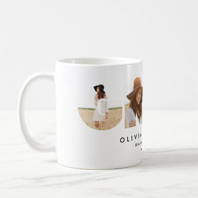 Mug Typographie géométrique moderne graduation multiph (Gauche)