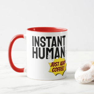 Mug Typographie humaine instantanée moderne Texte noir