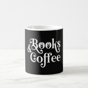 Mug Typographie Livres & Café Noir et Blanc 