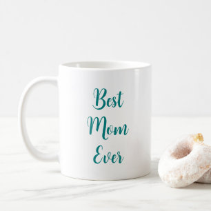 Mug Typographie Lumière Élégante Turquoise Meilleure m