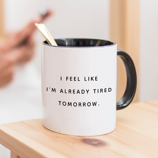Mug Typographie moderne et tendance Tirée demain dire (Créateur téléchargé)