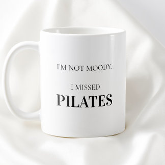 Mug Typographie Moderne Humour Drôle Citation Pilates