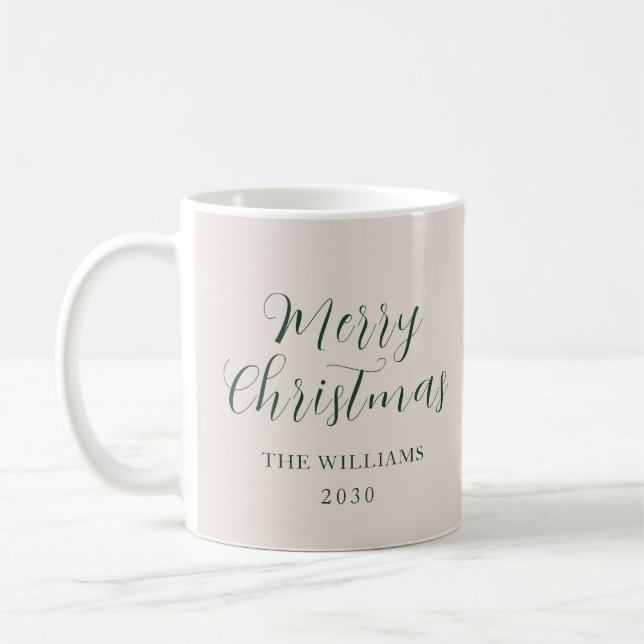 Mug Typographie moderne Joyeux Noël Rouge (Gauche)