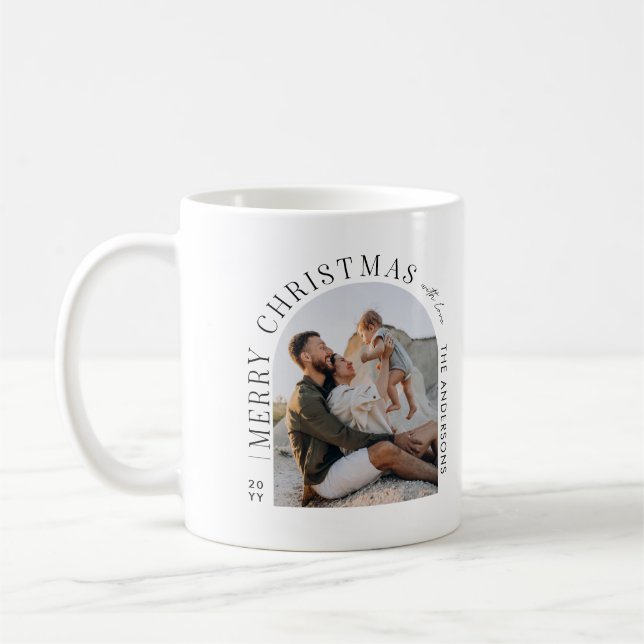 Mug Typographie moderne photo arche Noël (Gauche)