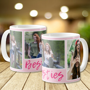 Mug Typographie Modernes Meilleures Amies 3 Collage de