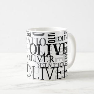 Mug Typographie Noire détendue Cool moderne