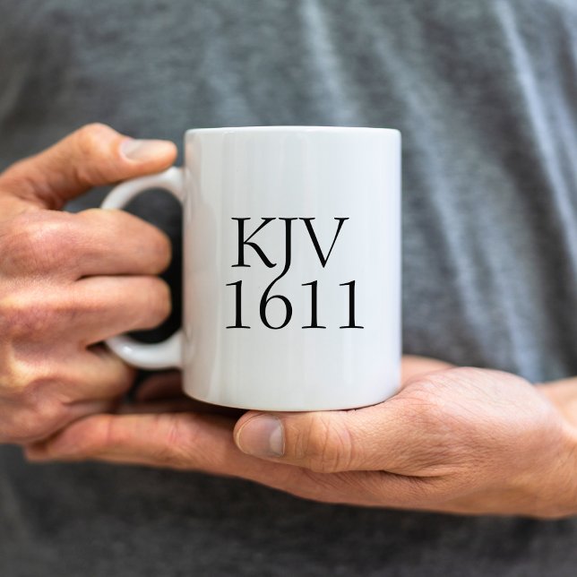 Mug Typographie noire KJV AV 1611 (Créateur téléchargé)