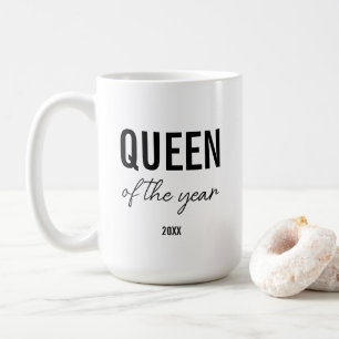 Mug Typographie noire moderne simple reine personnalis