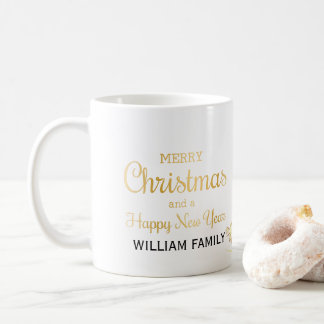 Mug Typographie or Elegante Joyeux Noël