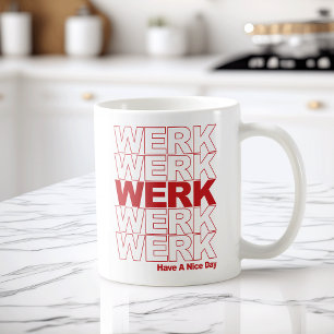 Mug Typographie rouge de Werk