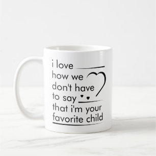 Mug Typographie simple de citation d'enfant préféré
