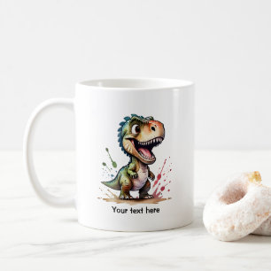Mug Tyrannosaurus Rex Aquarelle Personnalisée Éclabous