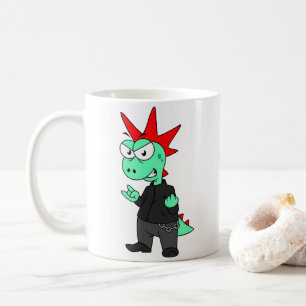 Mug Tyrannosaurus Rex Habillé Comme Un Punk.
