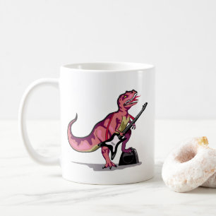 Mug Tyrannosaurus Rex Jouant La Guitare.