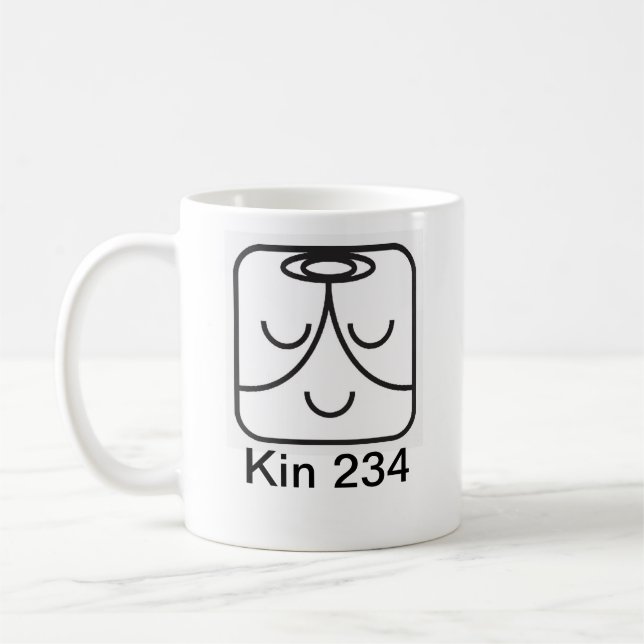 Mug Tzolkin Mago Branco Kin 234 (Gauche)