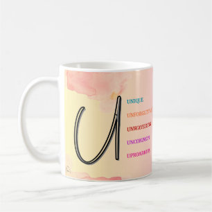 Mug "U" initial (11oz)