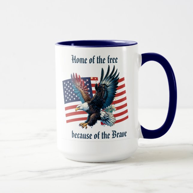 Mug "U.S. Flag with Eagle" personnalisable (Droite)