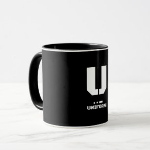 Mug U(Uniform) OTAN Alphabet phonétique et code morse
