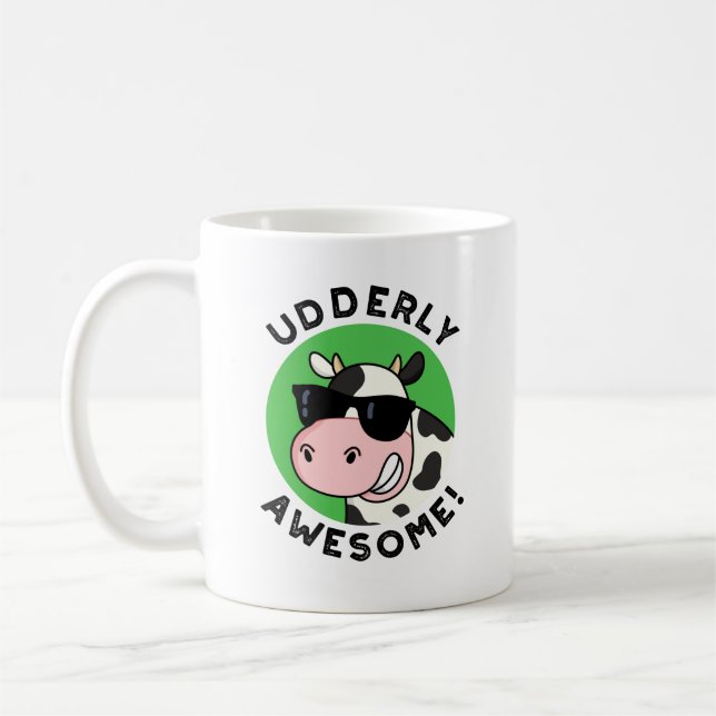 Mug Uderly Awesome Funny Cow Pun (Gauche)
