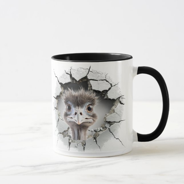 Mug UEM à l'intérieur d'un mur fissuré (Droite)
