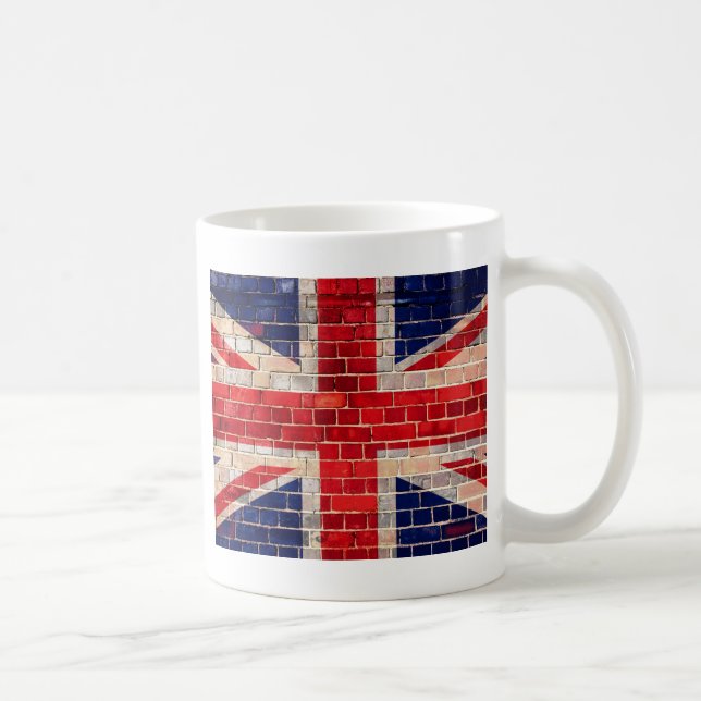 Mug UK flag on a brick wall (Droite)