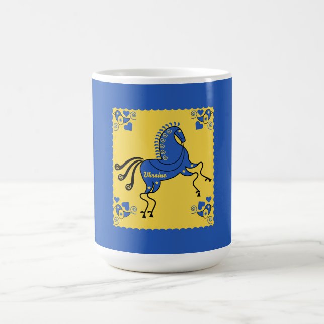 Mug Ukraine traditionnel art populaire tonneau à café  (Centre)