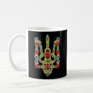 Mug Ukraine Trysub Floral Ukraine Vyshyvanka